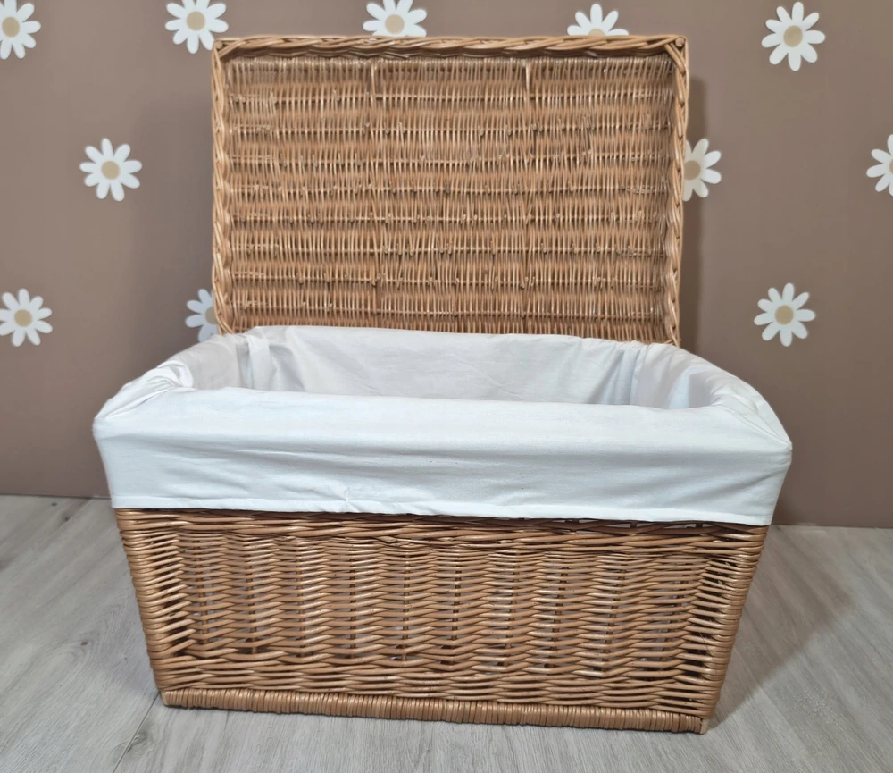 Bez Marki Kufer wiklinowy SKRZYNIA Naturalny kosz na Žaislai su wkładem 60cm