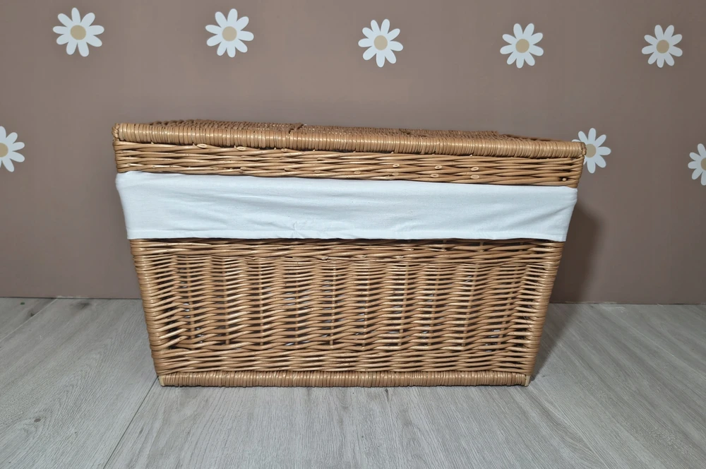 Bez Marki Kufer wiklinowy SKRZYNIA Naturalny kosz na Žaislai su wkładem 70cm