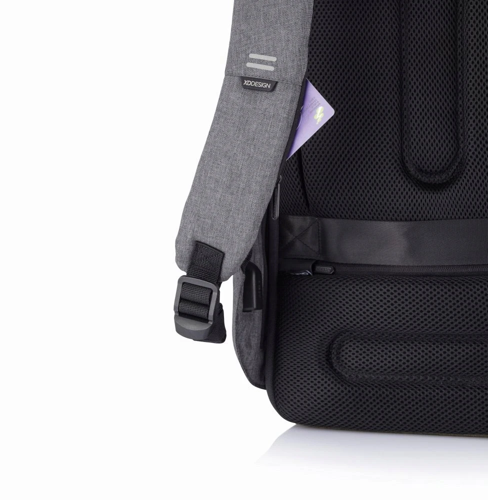 Kuprinė su apsauga nuo vagių XD Design Bobby Hero XL, Juodos/Pilkos spalvos