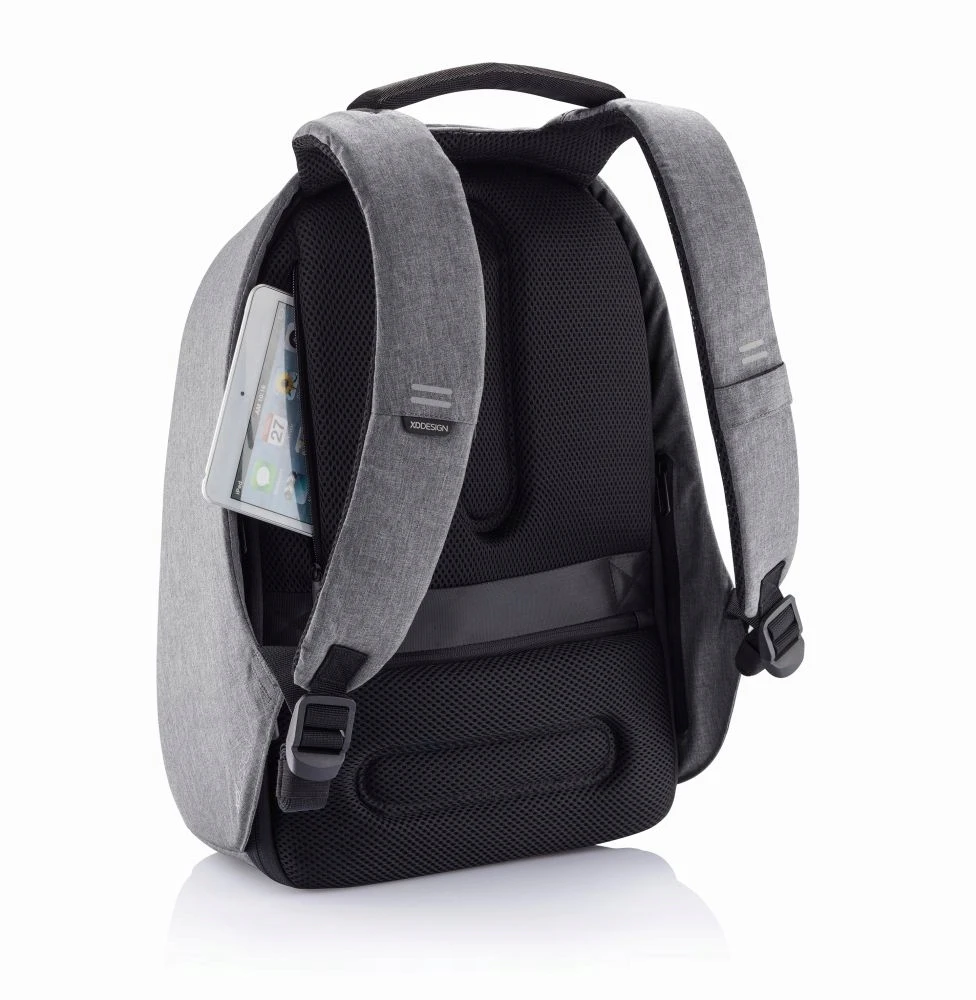 Kuprinė su apsauga nuo vagių XD Design Bobby Hero XL, Juodos/Pilkos spalvos