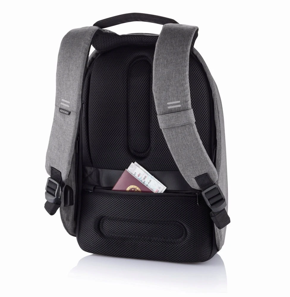 Kuprinė su apsauga nuo vagių XD Design Bobby Hero XL, Juodos/Pilkos spalvos