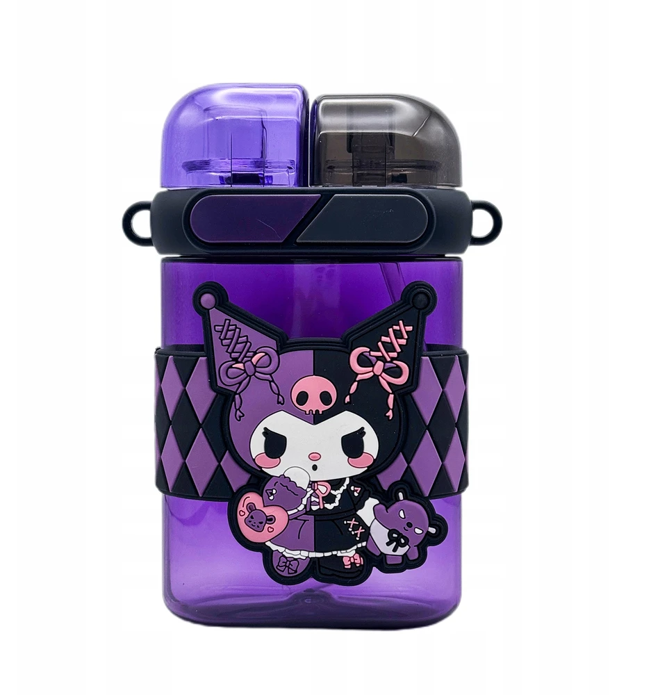 Gertuvė Bez Marki KUROMI VANDENS BUTELAS BUTELAS ŠAUDULIŲ VANDENS GERIMAS BADULIS SANRIO 600ml