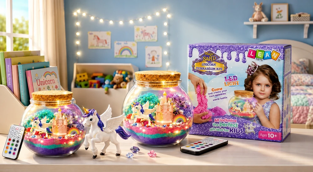 Bez Marki KŪRYBINGAS VIENRAGIS RINKINYS MAGICAL AQUA TERRARIUM DIY LED CRYSTAL LAMP