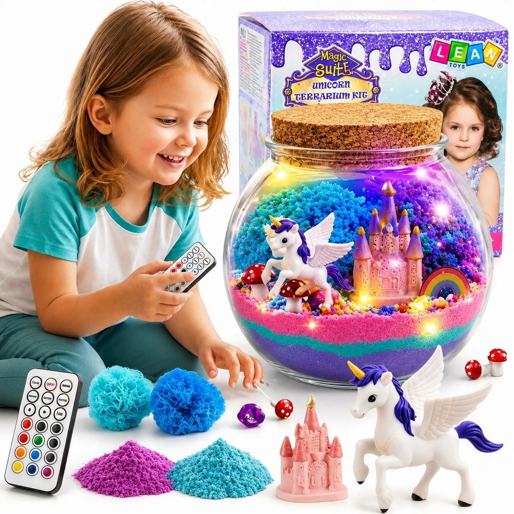 Bez Marki KŪRYBINGAS VIENRAGIS RINKINYS MAGICAL AQUA TERRARIUM DIY LED CRYSTAL LAMP