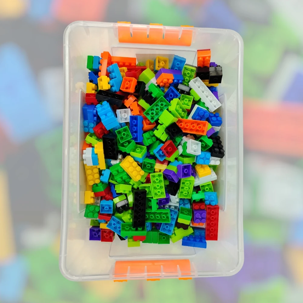 Bez Marki KŪRYBINIAI KONSTRUKCINIAI BLOKAI DIDELIS RINKINYS 668 EL VAIKAMS 3D KONTEINERIS 3+