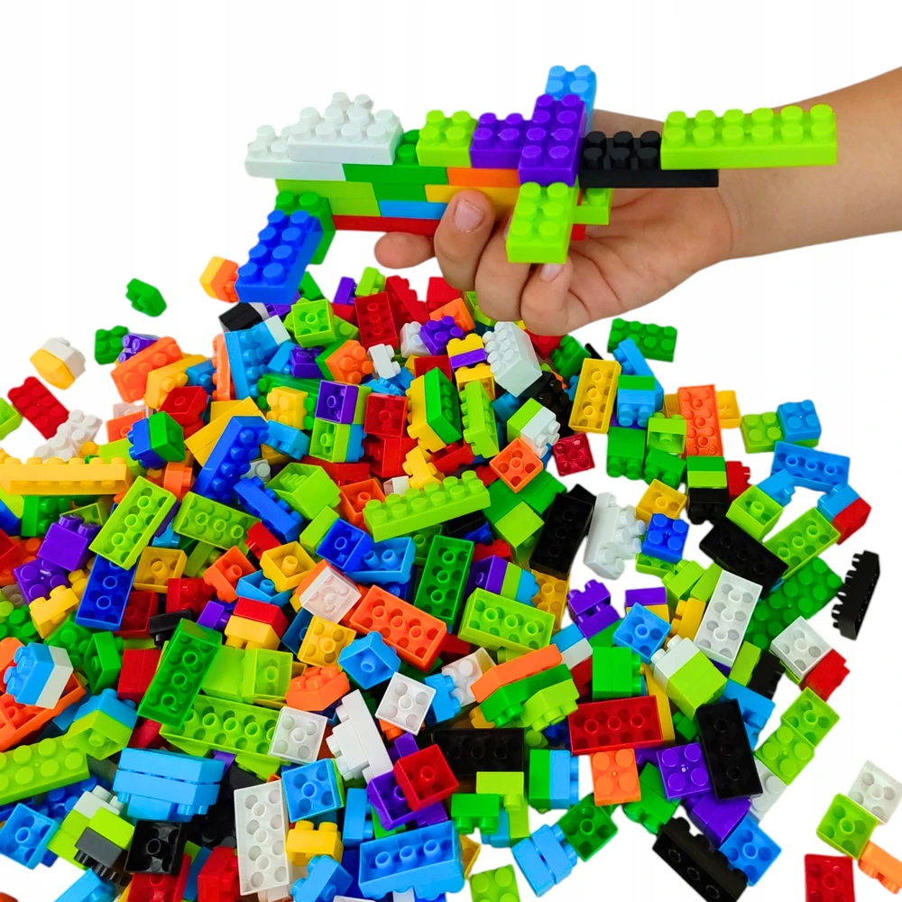 Bez Marki KŪRYBINIAI KONSTRUKCINIAI BLOKAI DIDELIS RINKINYS 668 EL VAIKAMS 3D KONTEINERIS 3+
