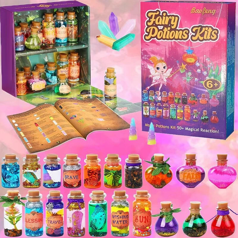Bez Marki KŪRYBINIO STEBUKLIO VEDLIKO POTION RINKINYS, KURIANT VEIKIA TAMSOJE