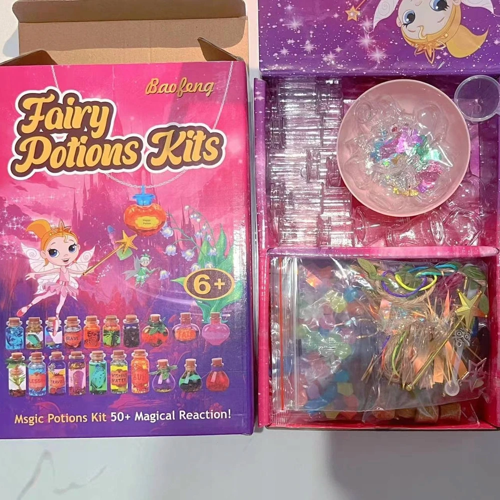 Bez Marki KŪRYBINIO STEBUKLIO VEDLIKO POTION RINKINYS, KURIANT VEIKIA TAMSOJE