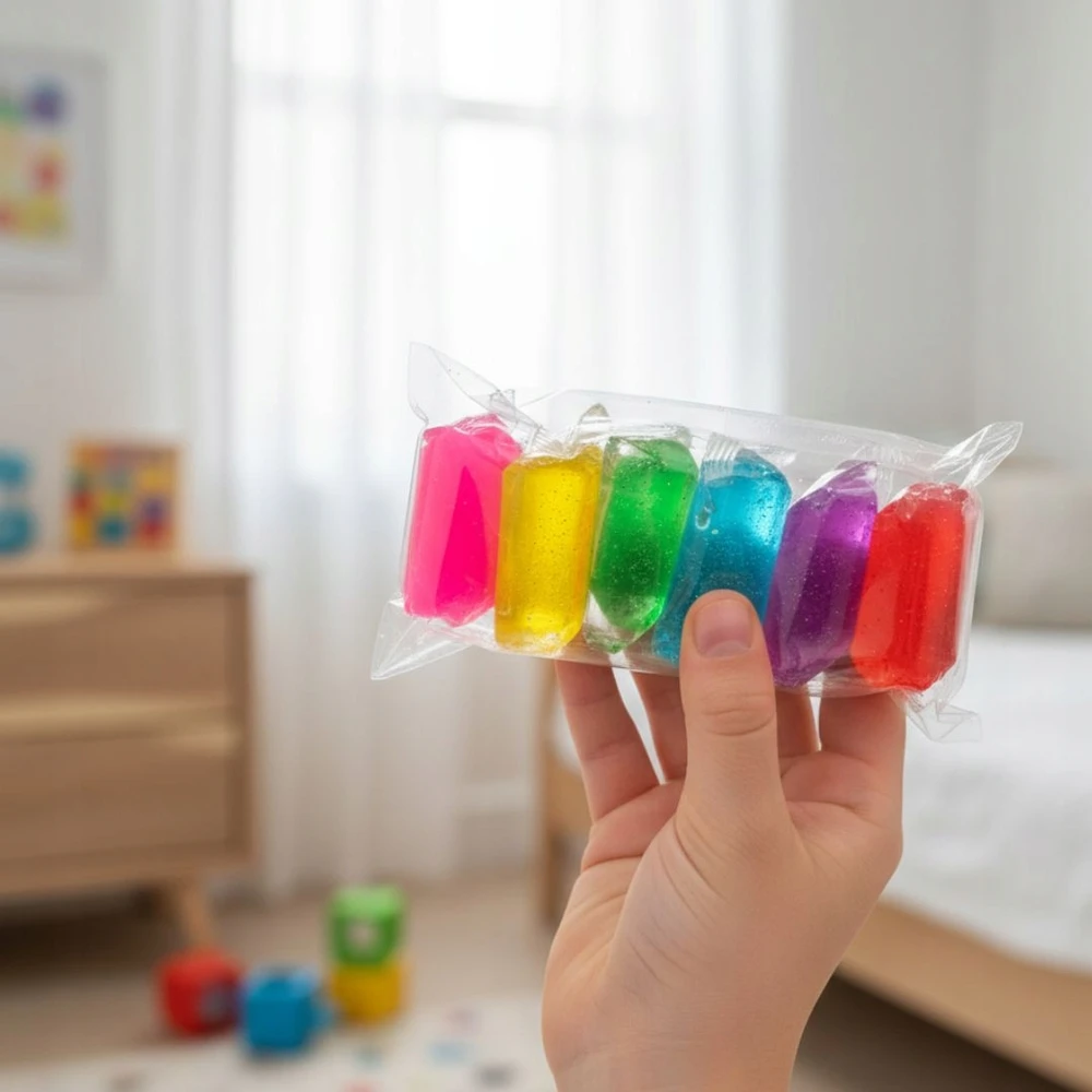 Bez Marki Kūrybinis gleivių rinkinys, 6 spalvos su blizgučiais