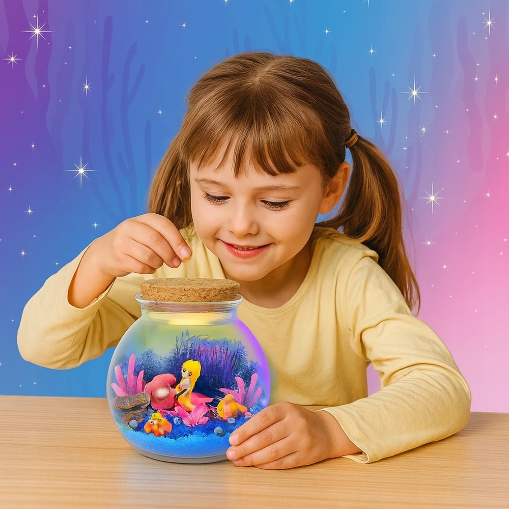 Bez Marki Kūrybinis Mermaid rinkinys mergaitėms Kinetic Sand Night Light, pasidaryk pats