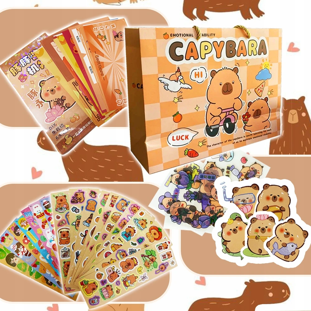 Bez Marki KŪRYBINIS RINKINYS, KURIAMAS „CAPYBARA JUWELRY DIY“ GAMYBOS DOVANAMS VAIKAMS