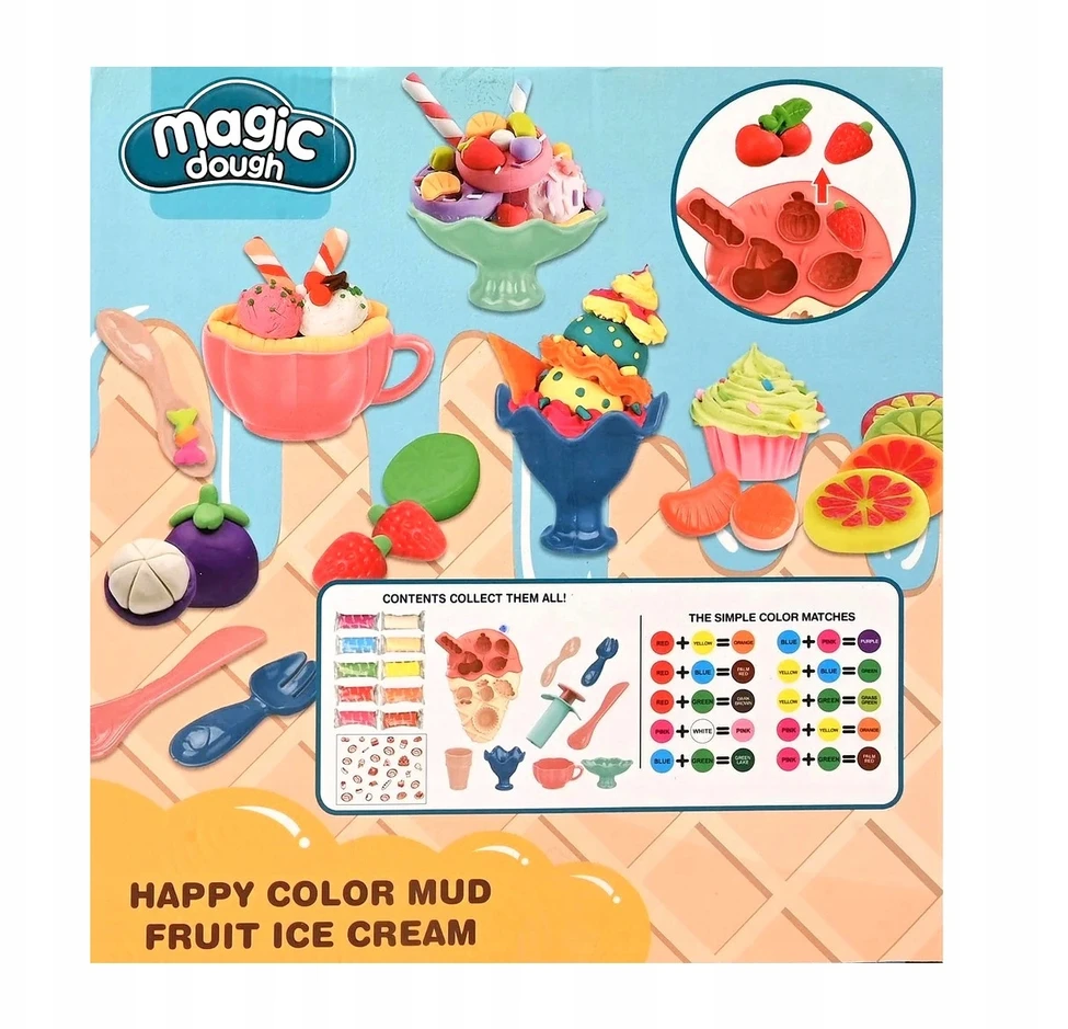 Bez Marki KŪRYBINIS RINKINYS LEDAI PLAY CASTRY DESSERT FACTORY
