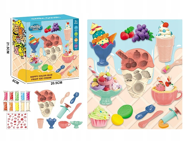 Bez Marki KŪRYBINIS RINKINYS LEDAI PLAY CASTRY DESSERT FACTORY