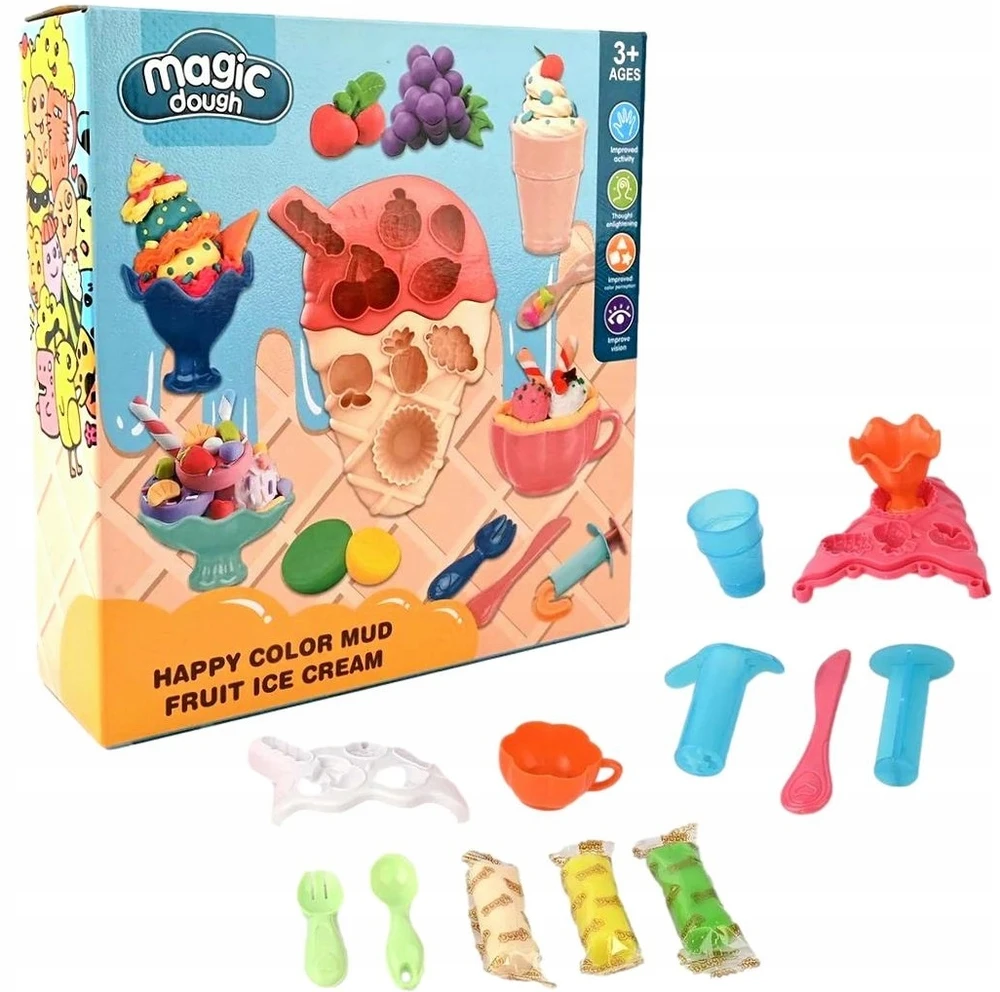 Bez Marki KŪRYBINIS RINKINYS LEDAI PLAY CASTRY DESSERT FACTORY