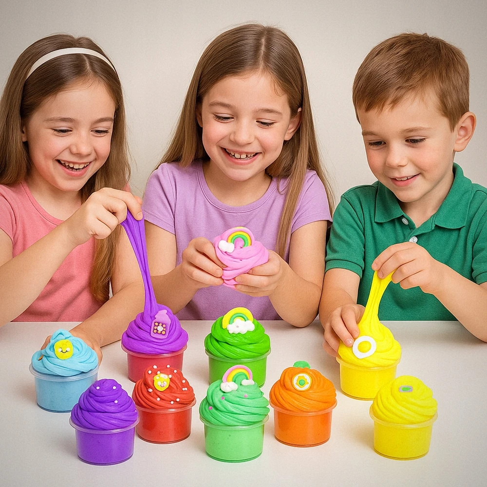 Bez Marki Kūrybinis "slime" rinkinys "pyragaičiai" vaikams su dekoracijomis