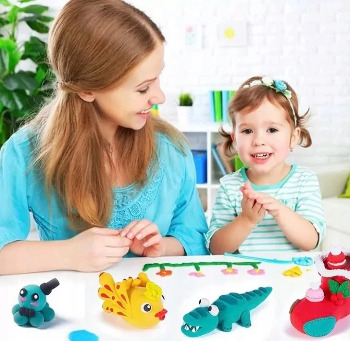 Bez Marki Kūrybos rinkinys PUTOMAS, PLASTIKOS PASTA, plastilinas, 12 SPALVŲ, dovana