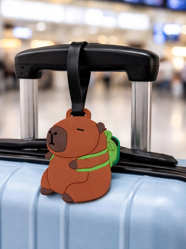 Kelioninis Bez Marki Lagaminas Bagažo etiketė Kelionės ID Capybara Brown