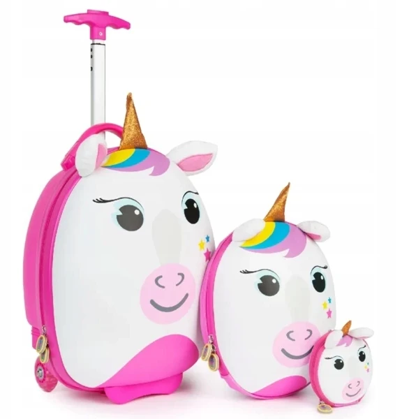 Bez Marki Lagaminas vaikams Boppi Tiny Trekker Unicorn, baltas/rožinis