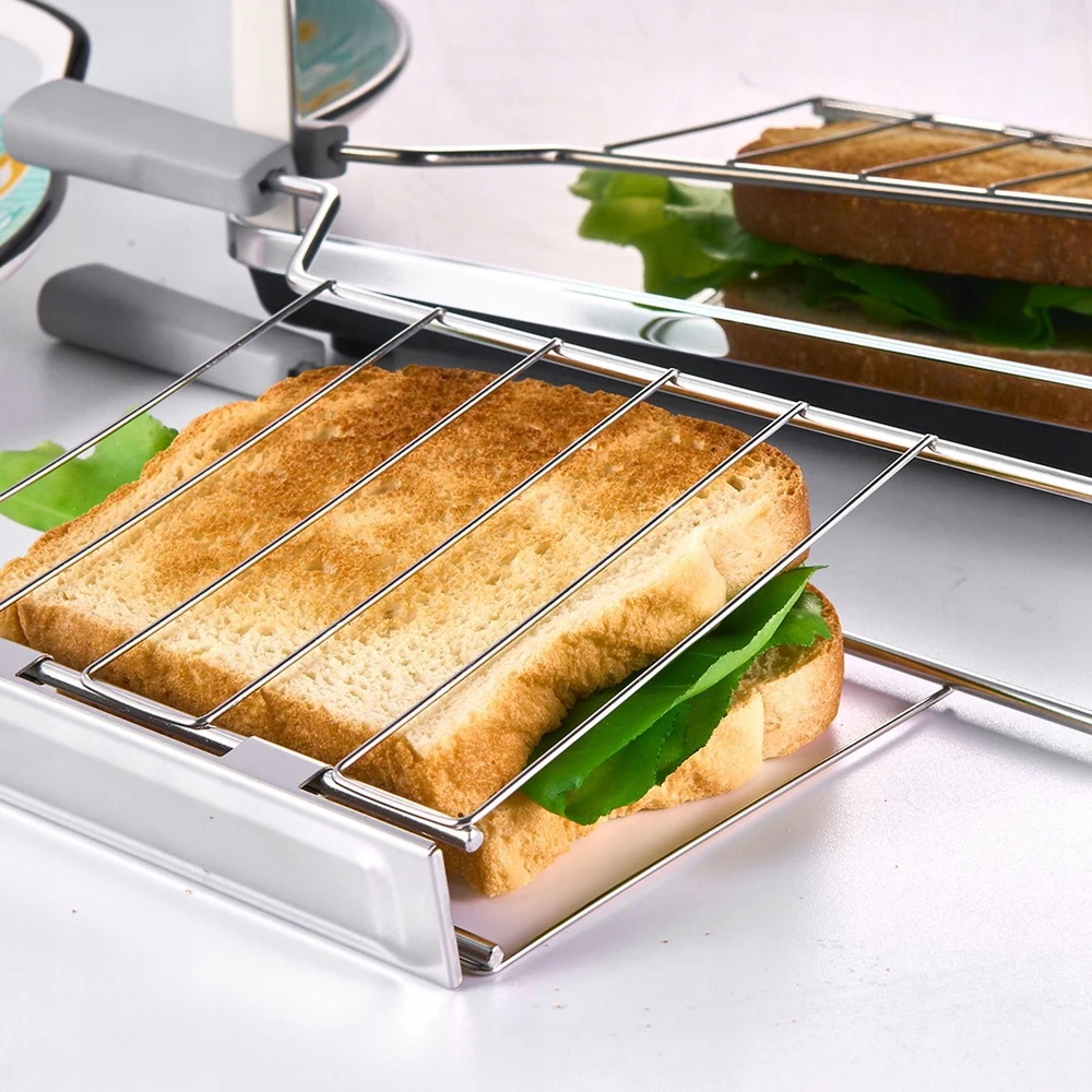 Bez Marki Laikiklis na kromki tostów Stojak na tosty chlebowe Klatka na kanapki Nerūdijantis plienas Juodas