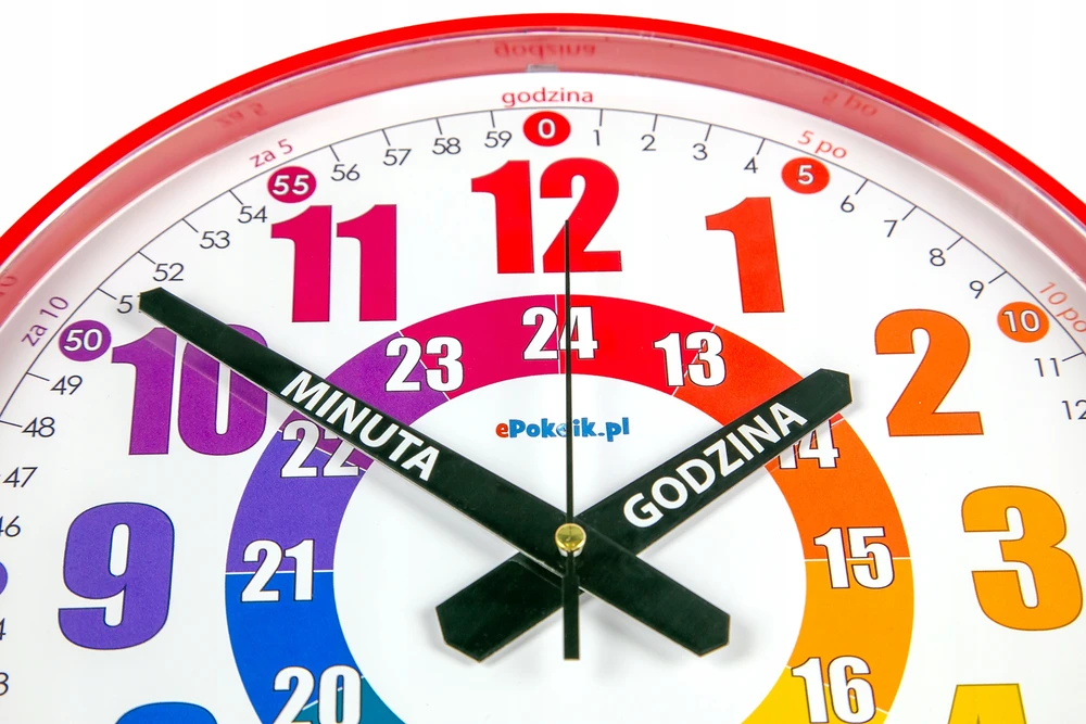 Bez Marki Laikrodis edukacyjny vaikams do nauki godzin Nauczyciel czasu 28 cm G12
