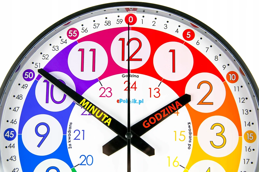 Bez Marki Laikrodis edukacyjny vaikams do nauki godzin Nauczyciel czasu 28 cm G12