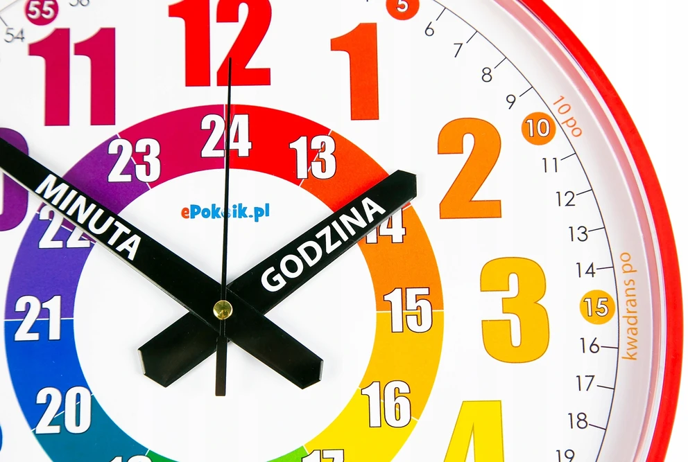 Bez Marki Laikrodis edukacyjny vaikams do nauki godzin Nauczyciel czasu 28 cm G12