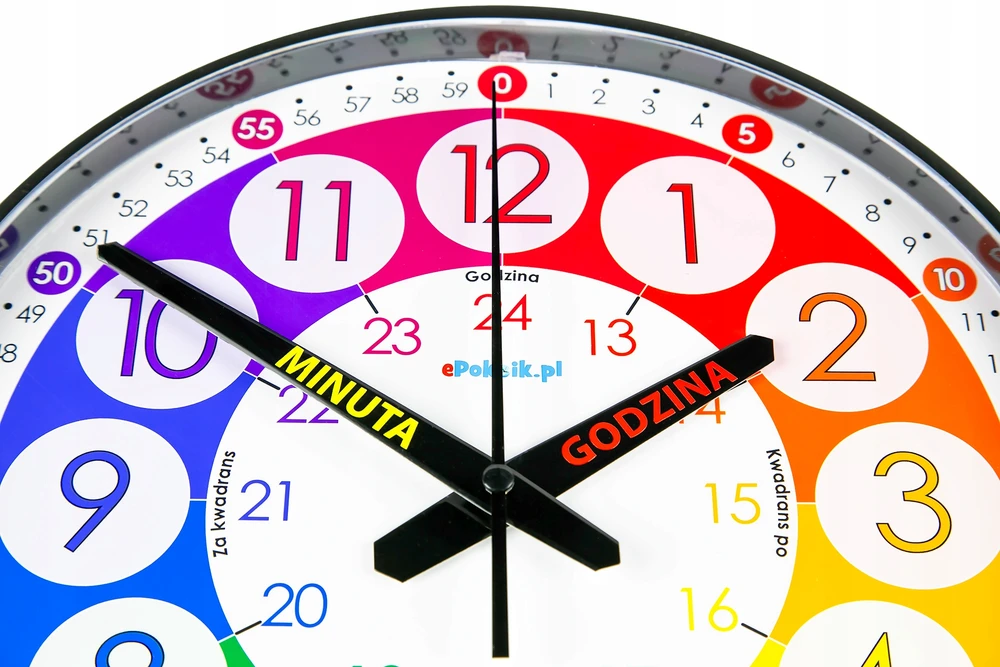 Bez Marki Laikrodis edukacyjny vaikams do nauki godzin Nauczyciel czasu 28 cm G12