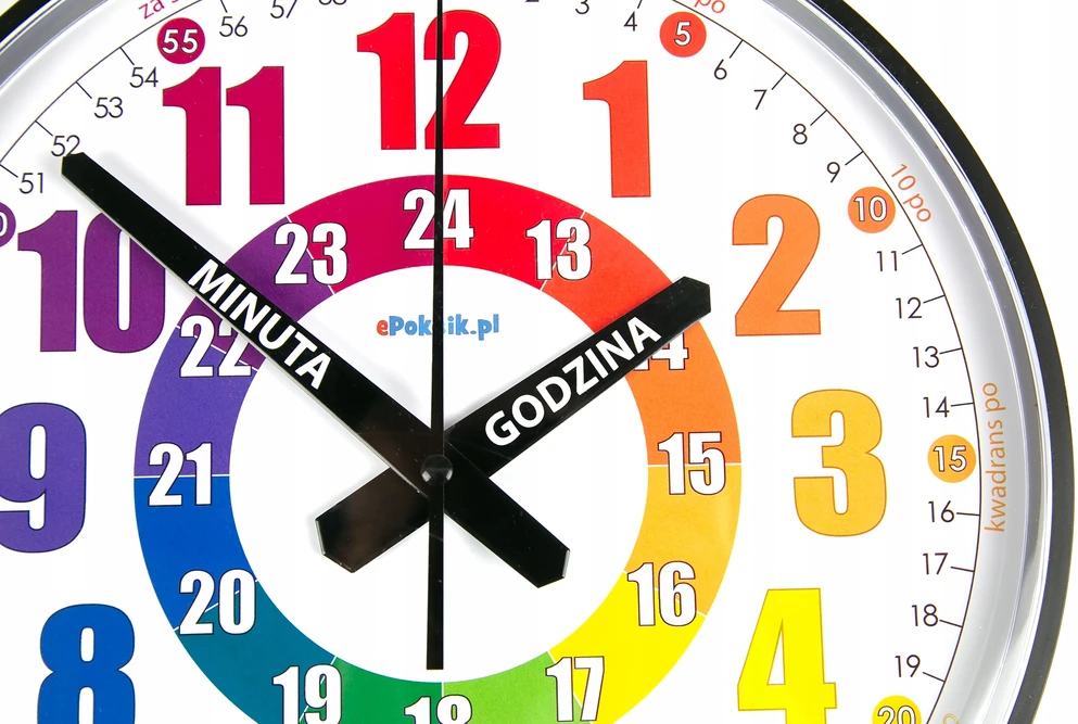 Bez Marki Laikrodis edukacyjny vaikams do nauki godzin Nauczyciel czasu 28 cm G12