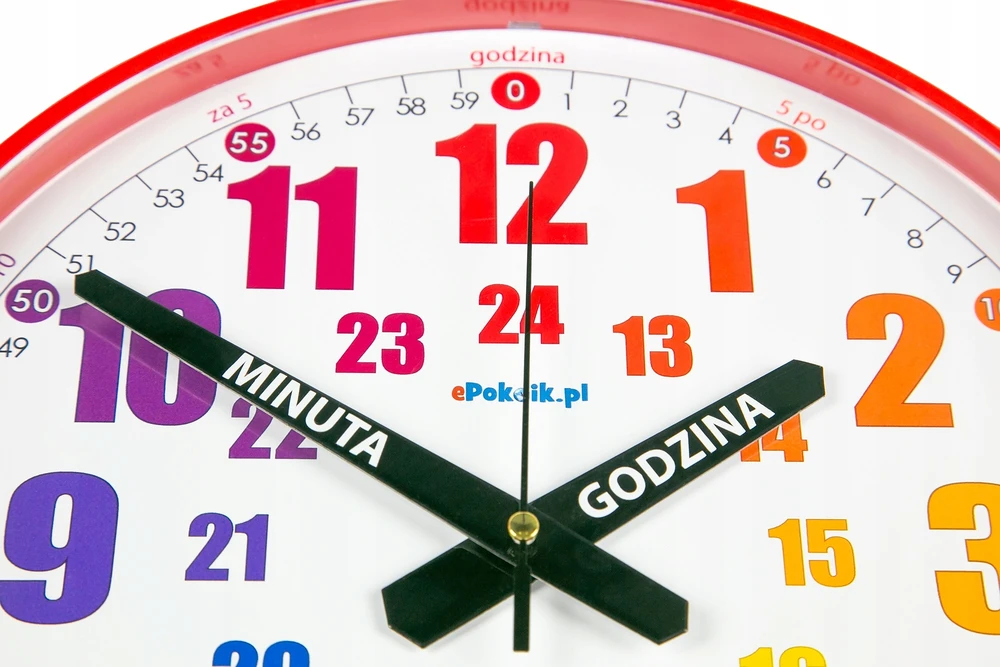 Bez Marki Laikrodis edukacyjny vaikams do nauki godzin Nauczyciel czasu 28 cm G12
