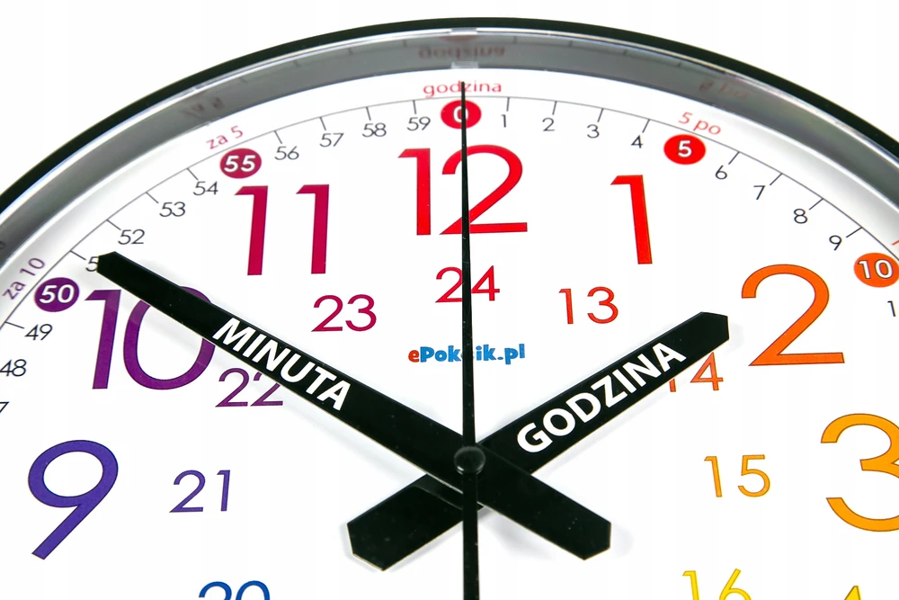 Bez Marki Laikrodis edukacyjny vaikams do nauki godzin Nauczyciel czasu 28 cm G12
