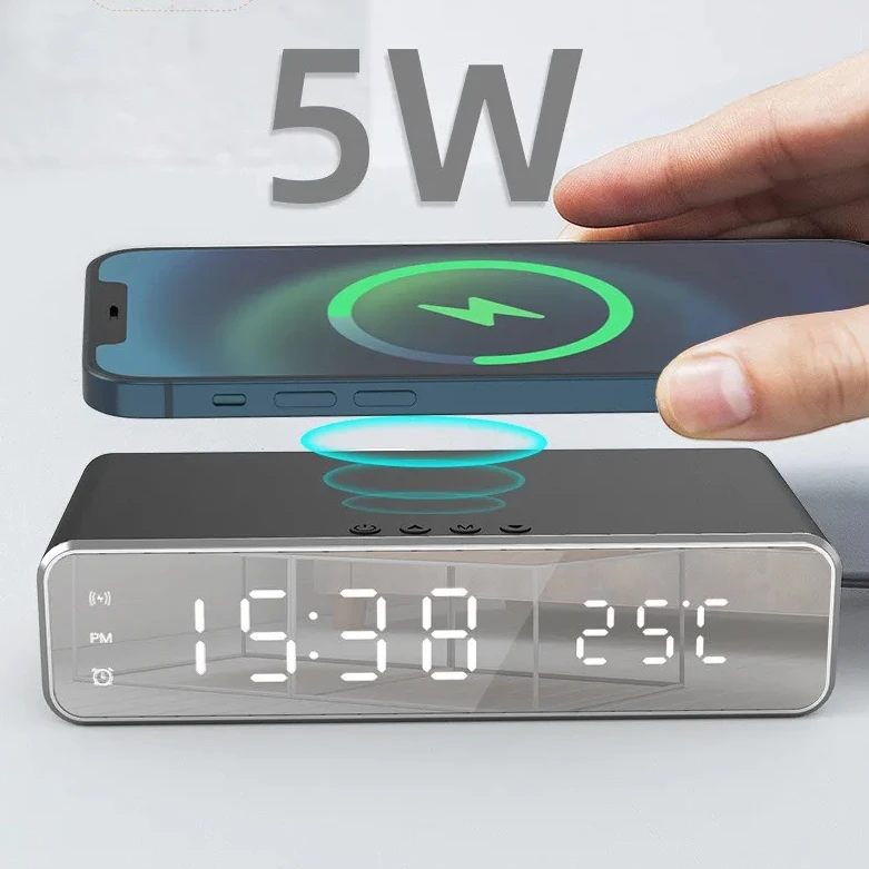Bez Marki Laikrodis elektroninis Žadintuvas LED Ładowanie Indukcyjne Qi nowoczesny design
