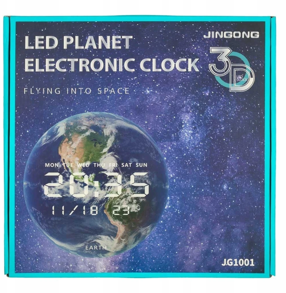 Bez Marki Laikrodis ścienny planeta mars su wyświetlaczem LED 32 cm oranžinė