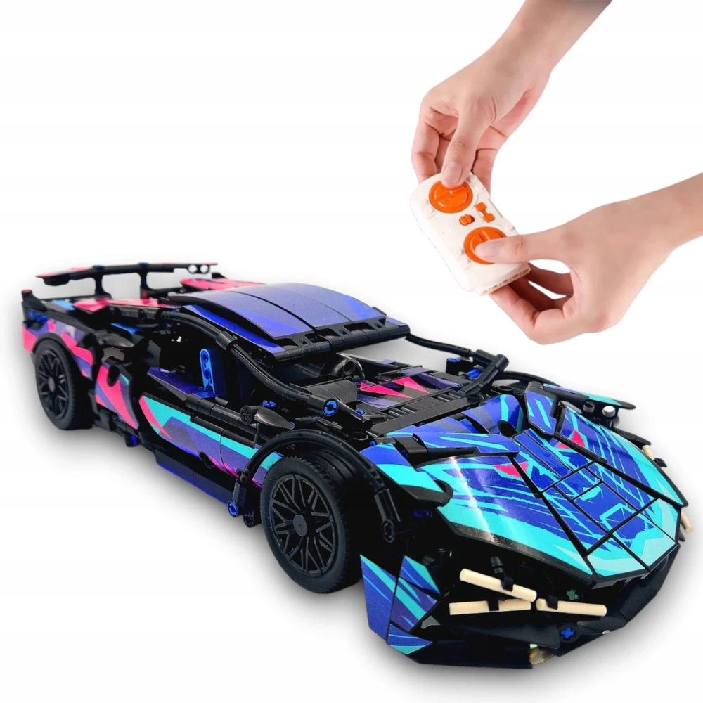 Bez Marki LAMBORGHINI KONSTRUKCINIAI BLOKAI TECHNINIAI VALDOMA AUTOMOBILIŲ LED vitrina