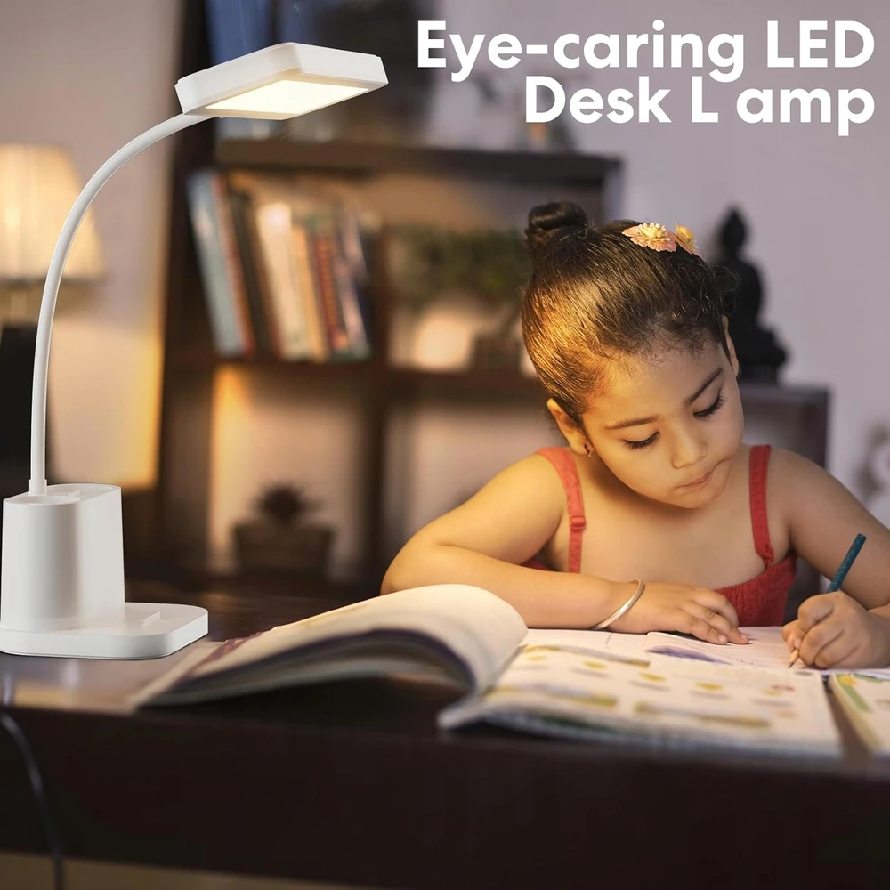 Bez Marki Lampa biurkowa LED vaikams, łabędzia szyja, 2800K-6500K