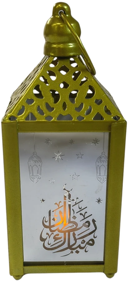 Bez Marki Lampa dekoracyjna na Ramadan metalo sp. auksinė 15cm aukščio migający płomień