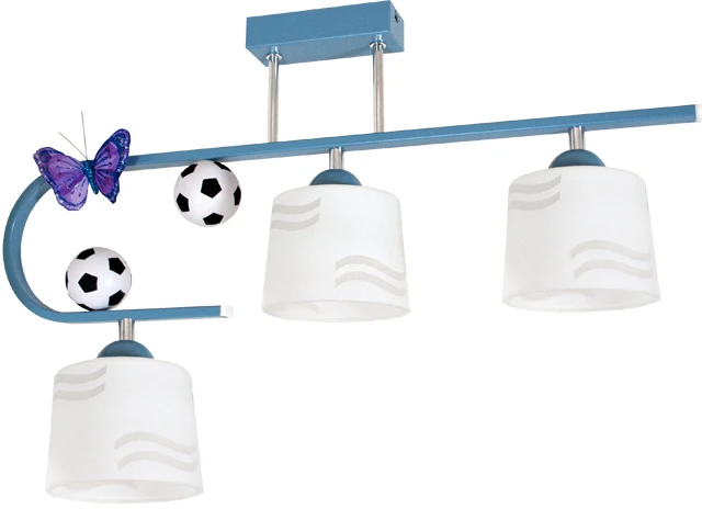 Bez Marki Lampa dla chłopaka FOOTBALL 3 wenge lub mėlyna