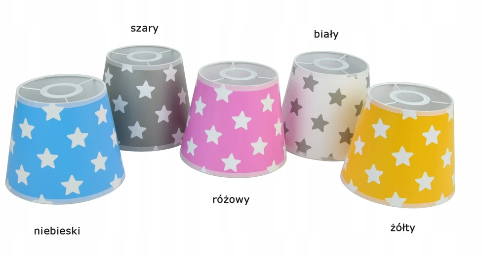 Bez Marki Lampa dziecięca sufitowa plafon abażur Gwiazdki Star KOLORY LED dla dziecka