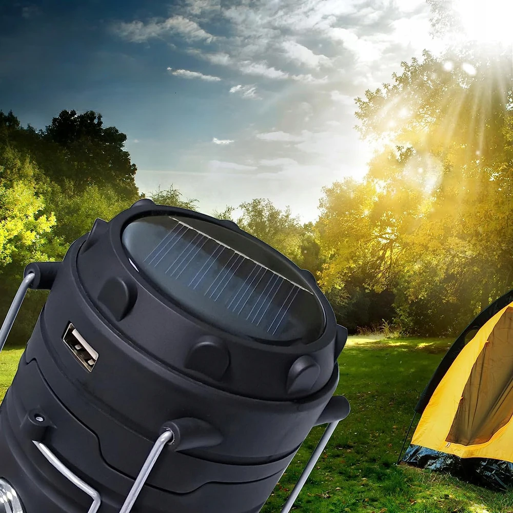 Bez Marki LAMPA LAMPKA TURYSTYCZNA akumuliatorius KEMPINGOWA SOLAR LED SKŁADANA POWERBANK