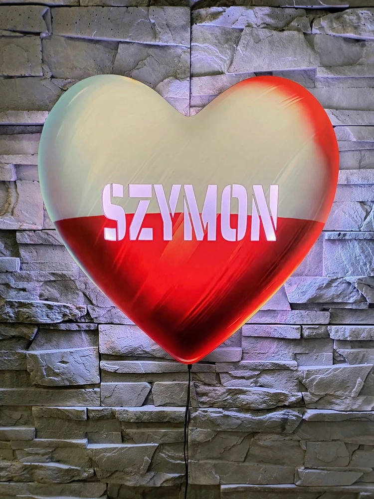 Bez Marki Lampa Led POLSKA Serce kolory personalizowana w kształcie serca