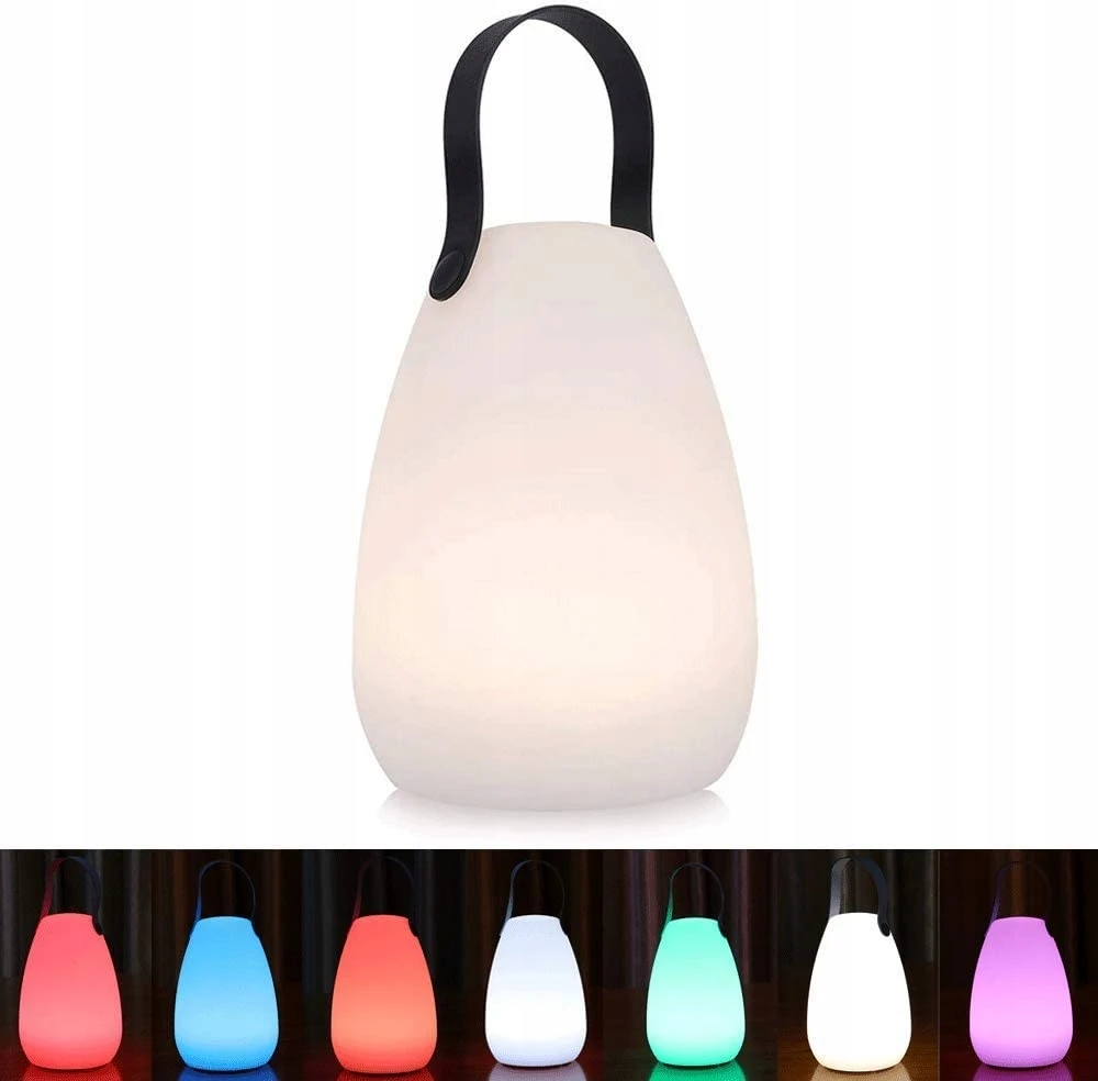 Bez Marki Lampa LED RGB Wielokolorowa Przenośna Lampka su Uchwytem na Taras do Ogrodu