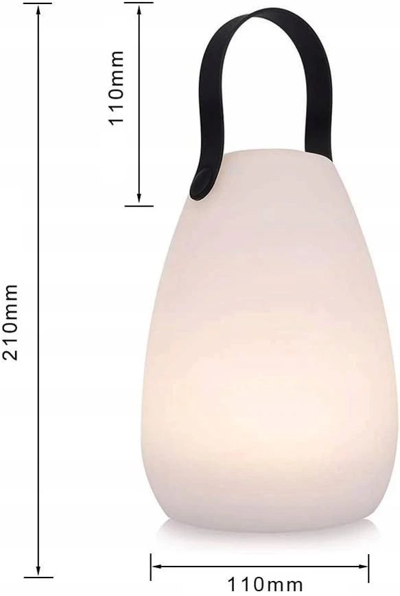 Bez Marki Lampa LED RGB Wielokolorowa Przenośna Lampka su Uchwytem na Taras do Ogrodu