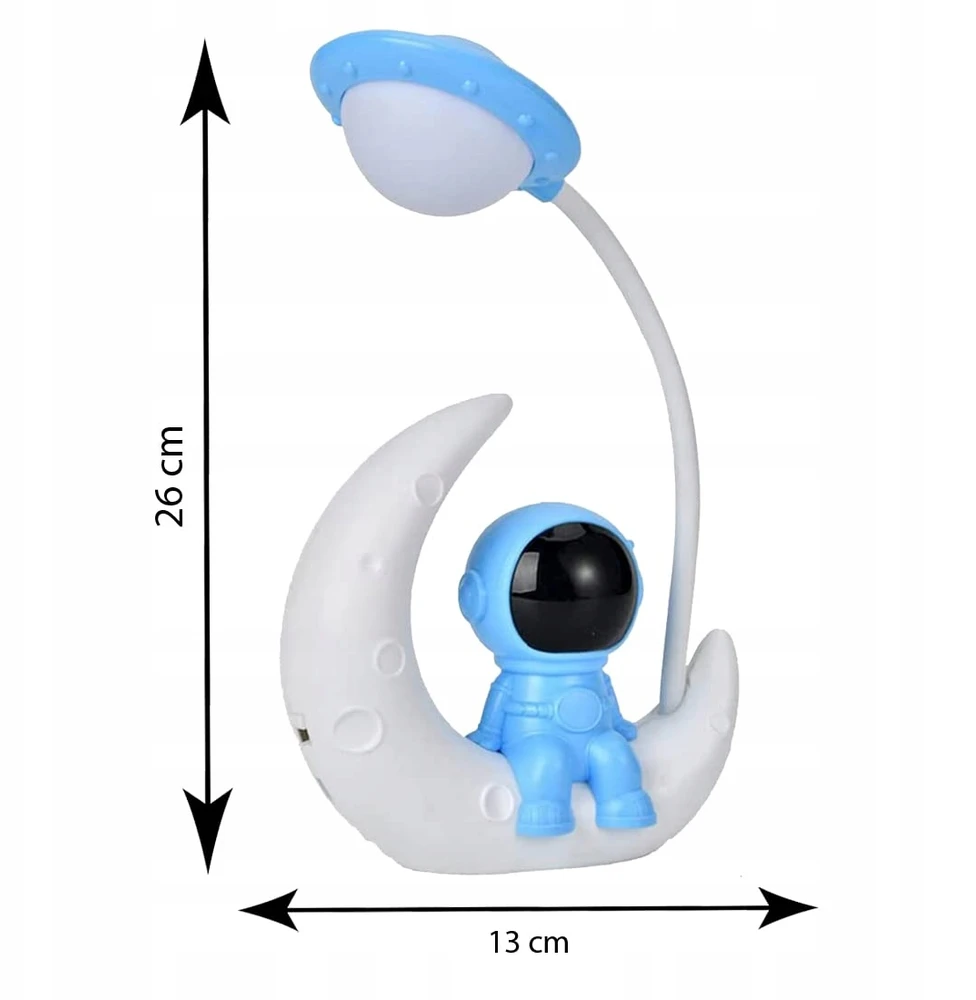 Bez Marki LAMPA NOCNA BIURKOWA POKOJOWA ASTRONAUTA DLA DZIECI LAMPA LED USB