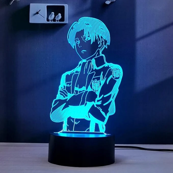 Bez Marki Lampa nocna Statuetka panelowa 3D Anime LED USB kolory Pultas 2x Panel