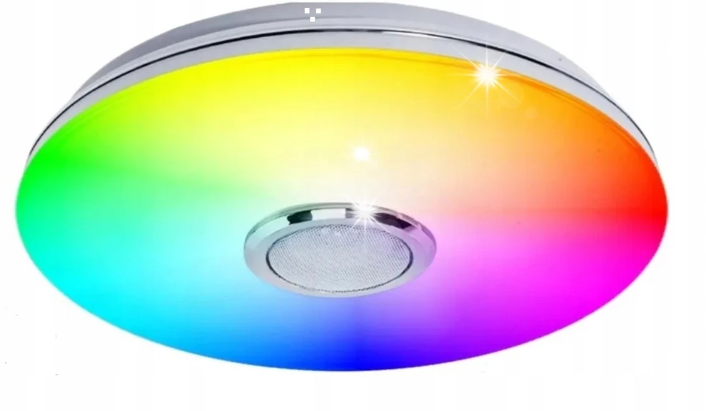 Lubinis šviestuvas Bez Marki LAMPA PLAFON NATYNKOWY RGB BLUETOOTH 60W ZMIENNA BARWA ŚWIATŁA Pultas