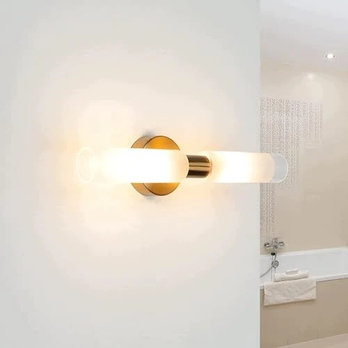 Bez Marki LAMPA ŚCIENNA DO ŁAZIENKI MOSIĘŻNA LUSTRZANA OŚWIETLENIE OBRAZOWE 2XG9