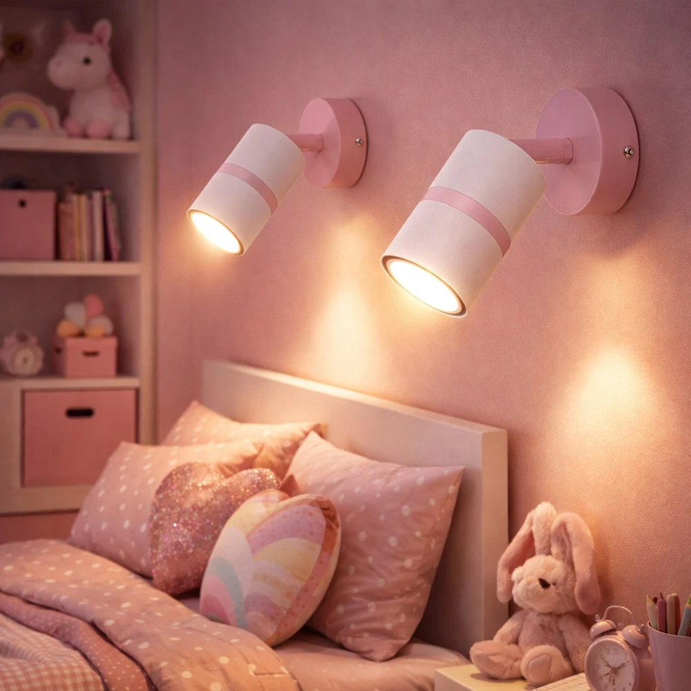 Bez Marki LAMPA ŚCIENNA KINKIET CELIA RÓŻOWA KIDS NOWOCZESNA LED DZIECKO POKÓJ GU10