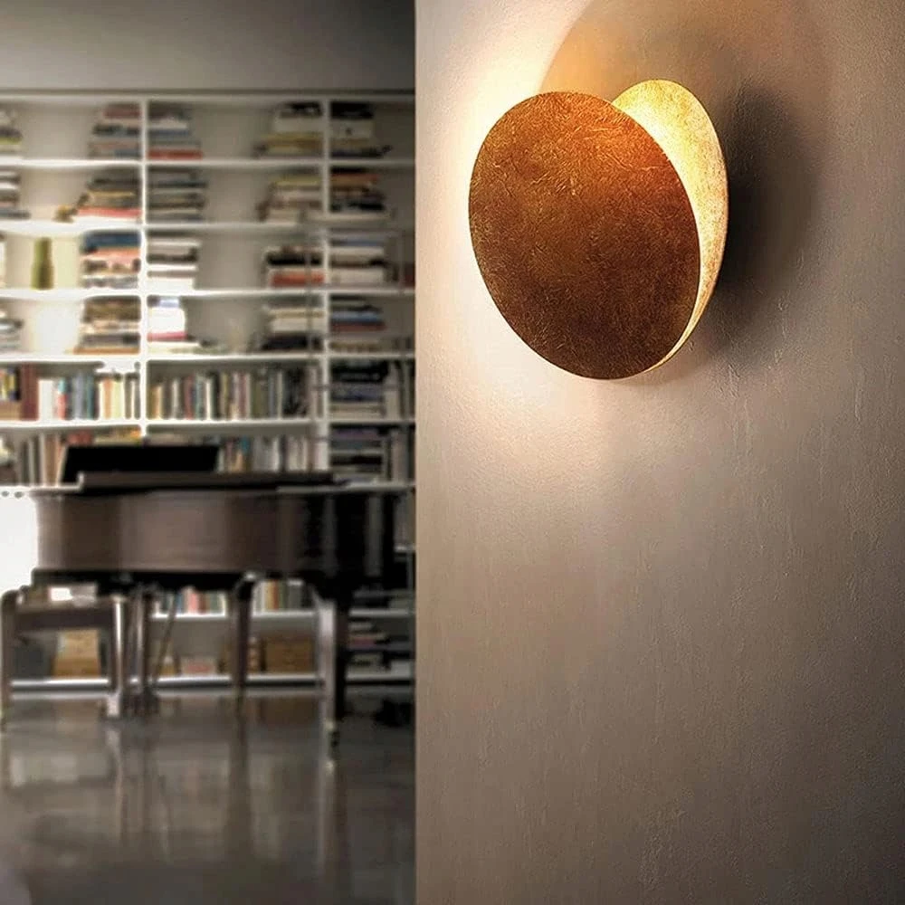Sieninis šviestuvas Bez Marki LAMPA ŚCIENNA LED KSIĘŻYC ZŁOTO MIEDŹ OBRACALNA o 360° LED 25cm KREATYWNA