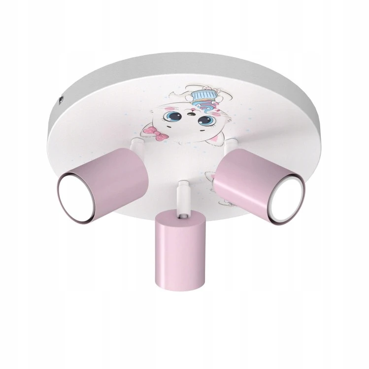 Bez Marki LAMPA SUFITOWA DZIECIĘCA LUMI DREAMS PLAFON 30cm GU10 KOT POKÓJ DZIECKA LED