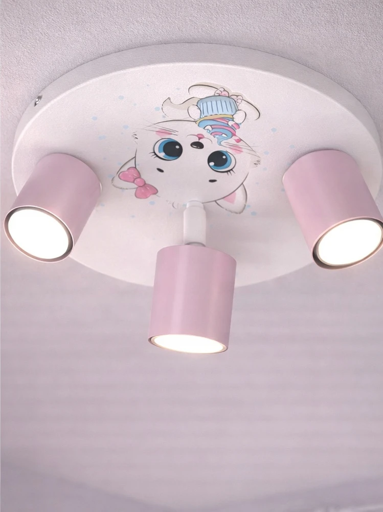 Bez Marki LAMPA SUFITOWA DZIECIĘCA LUMI DREAMS PLAFON 30cm GU10 KOT POKÓJ DZIECKA LED