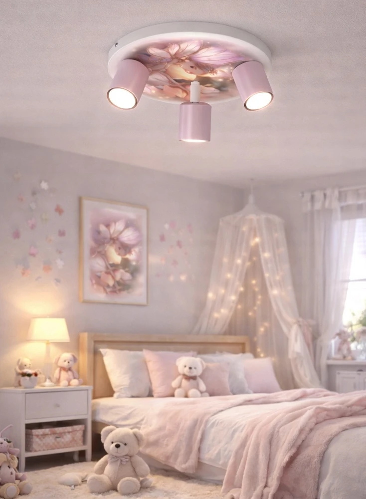Bez Marki LAMPA SUFITOWA DZIECIĘCA LUMI DREAMS PLAFON 30cm GU10 WRÓŻKA POKÓJ DZIECKA